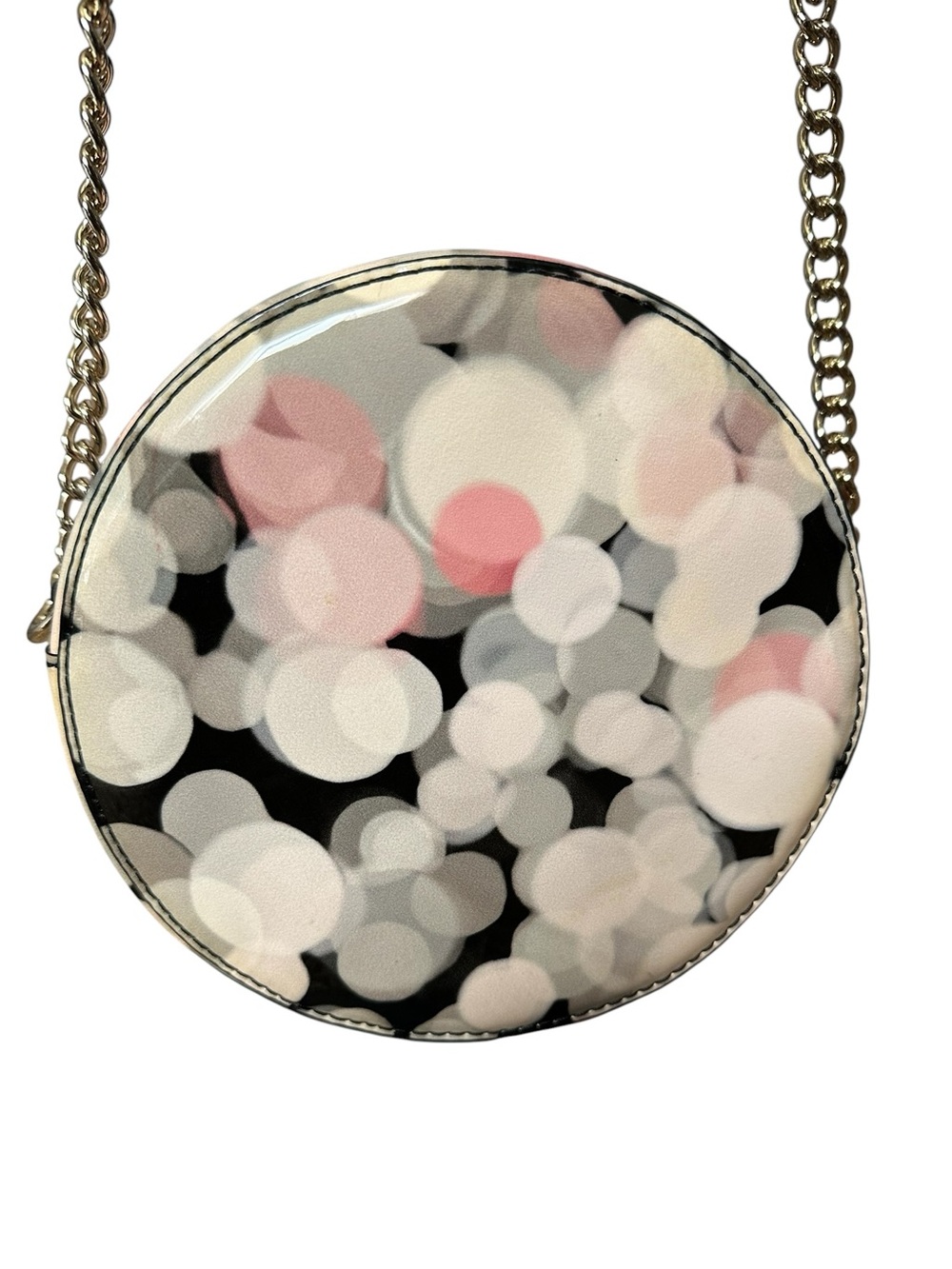 Kate Spade Cherry Terrace Round Patent Leather Crossbody Micha Festive Bubbles
